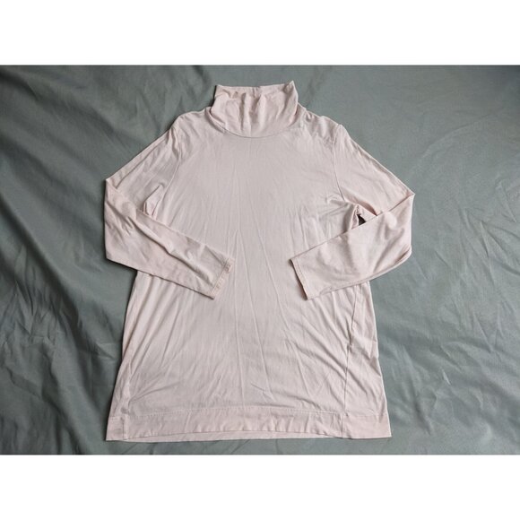 J.Jill Sweater Pink Luxe Supima Turtleneck Tunic Lightweight Womens Size Lp - Picture 1 of 8